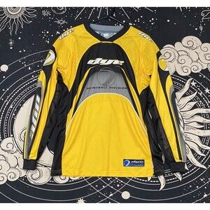 Dye Paintball Long Sleeve Padded Jersey Mens Medium Yello & Black